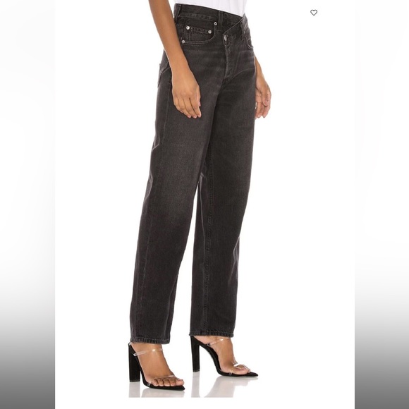 Agolde Crisscross denim in Savage black - Picture 4 of 10